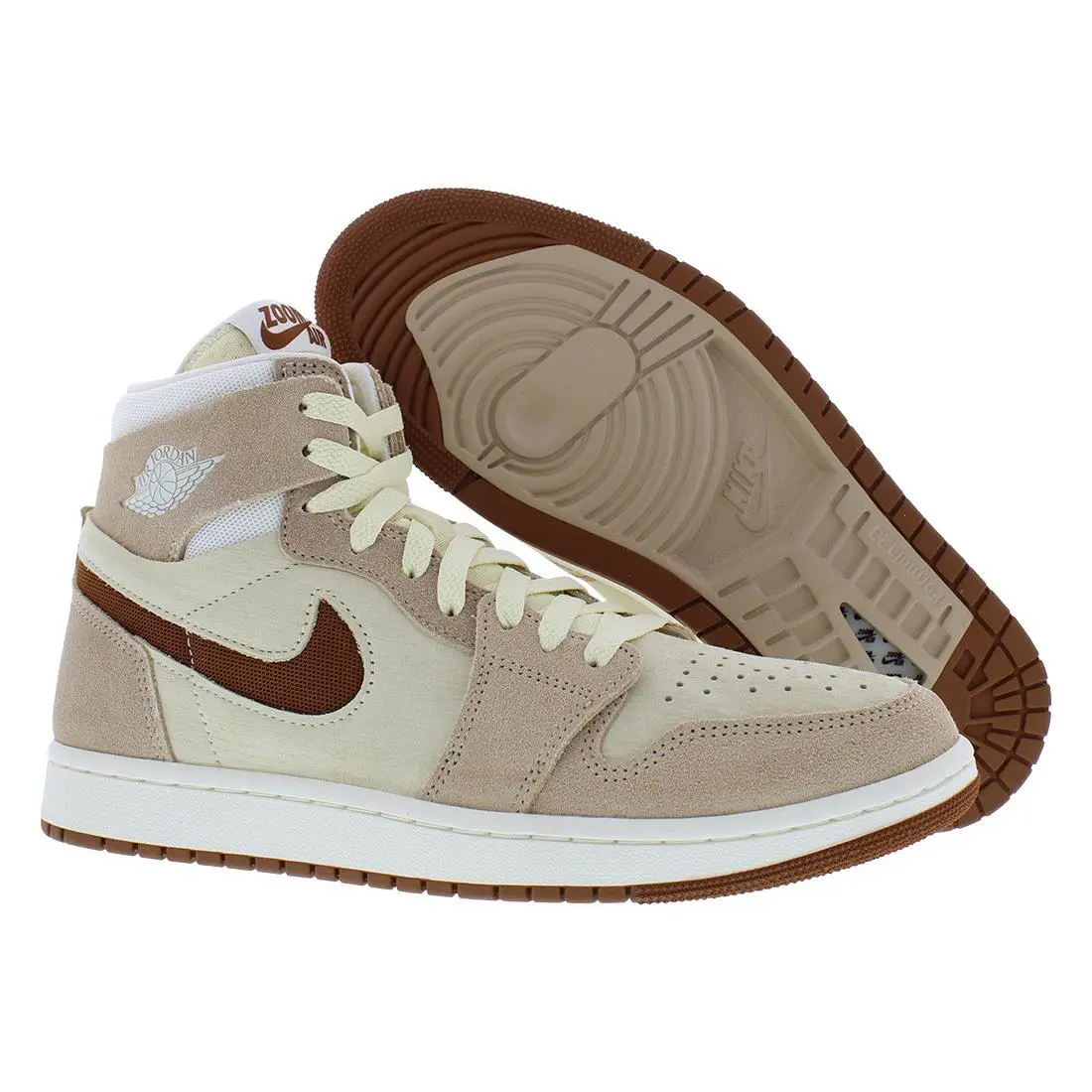 Nike Air Jordan 1 Zoom Air Comfort 2 Suede Mens Shoes - Sail/Legend Coffee, Main: Beige