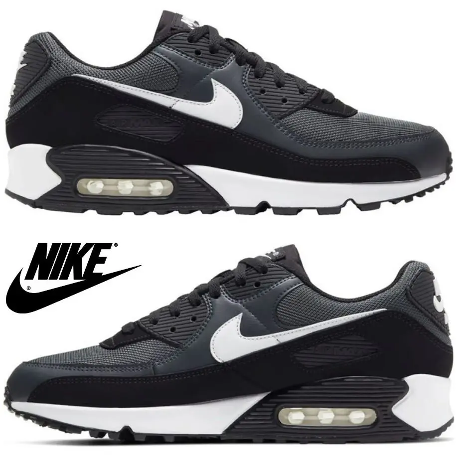 Nike shoes - Nike Air Max 90 - Air Max - Black, Maufacturer: Gry/wht/smoke Gry/blk 13