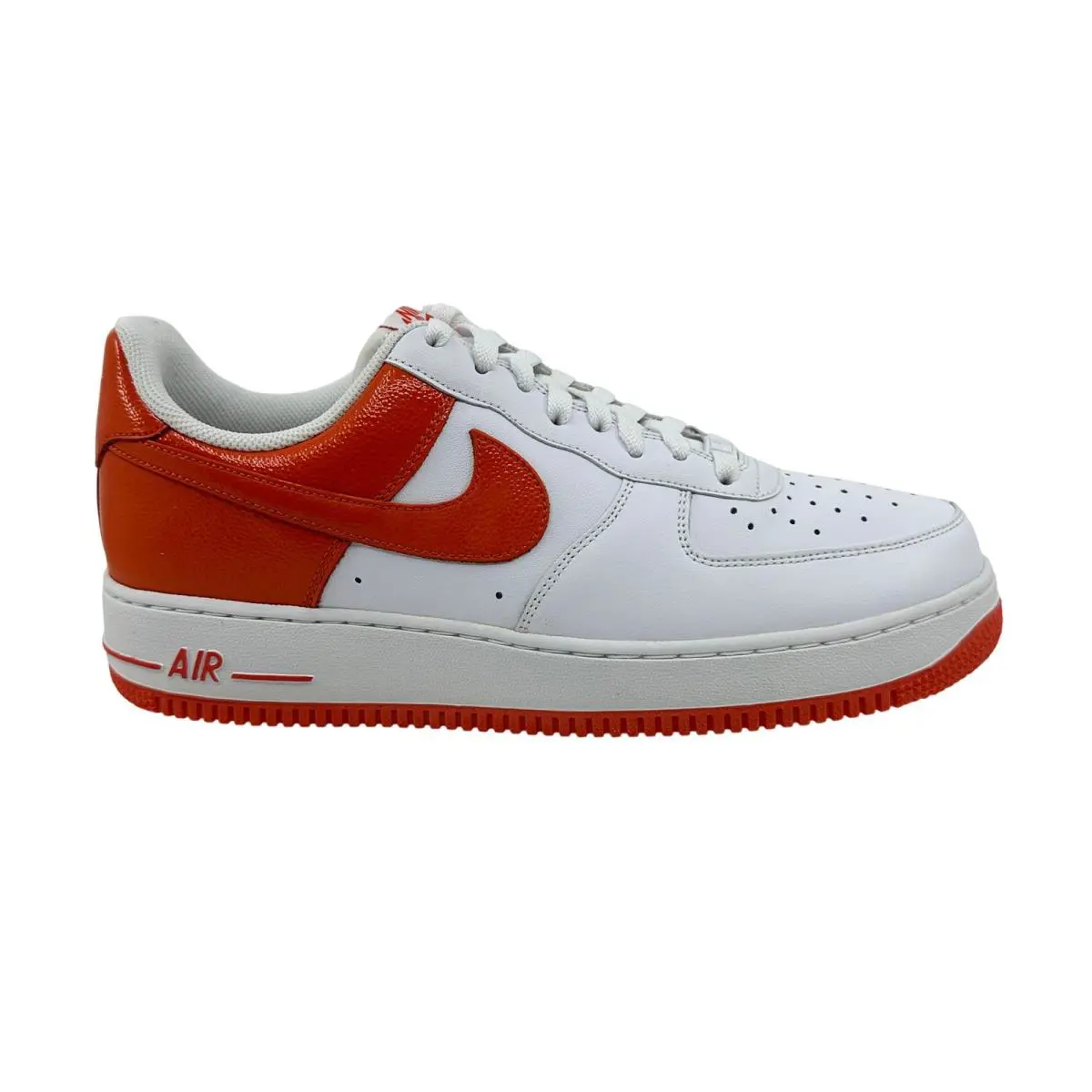 Nike Air Force 1 `07 White Team Orange Mens Athletic Sneaker - White, Manufacturer: White Team Orange