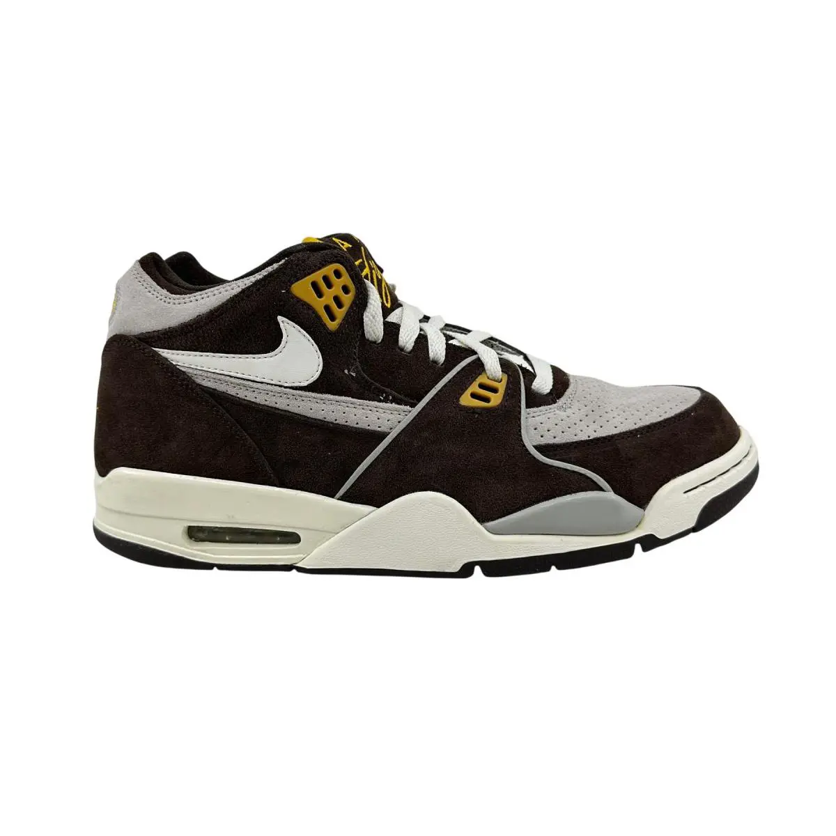 Nike Air Flight `89 A Dark Cinder Brown Yellow Mens Athletic Sneaker - Brown, Manufacturer: Dark Cinder Brown Yellow