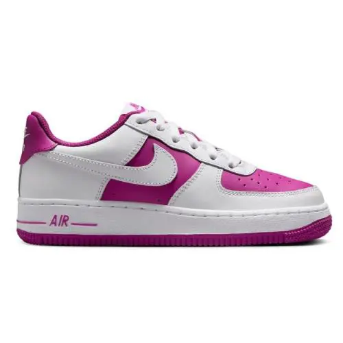 Big Kid`s Nike Air Force 1 BG White/hot Fuchsia HV0938 100 - White/Hot Fuchsia