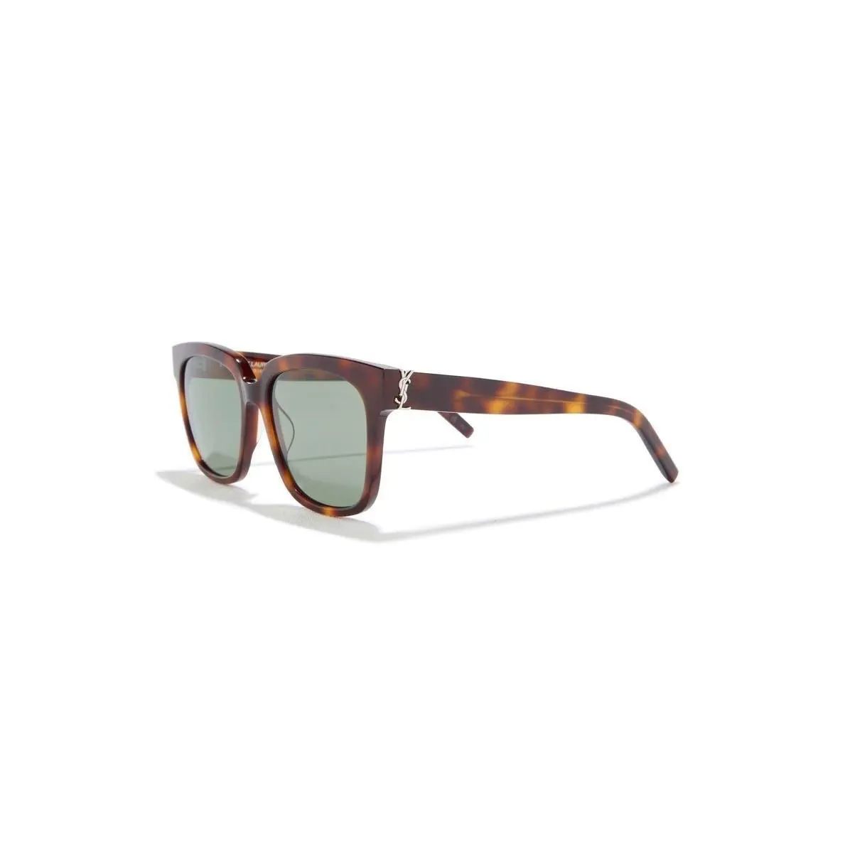 Saint Laurent Men Square 54mm Sunglasses Havana Havana Green