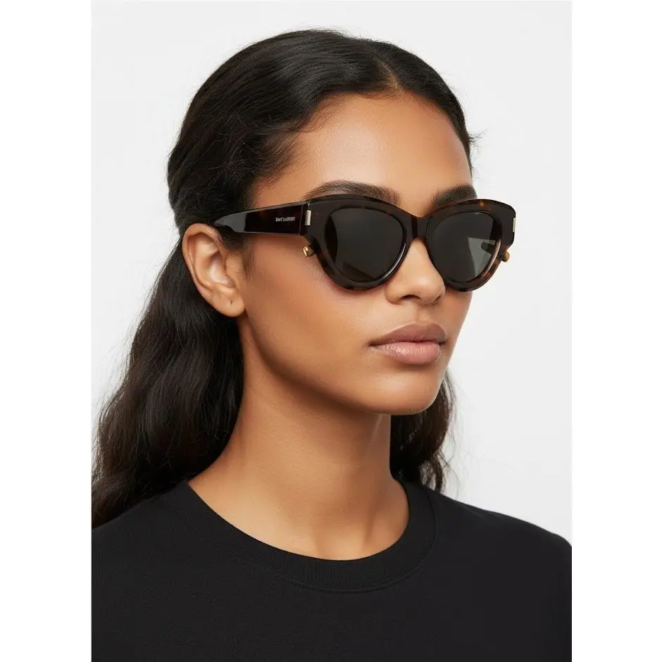 Saint Laurent Women 51mm Cat Eye Sunglasses Havana Havana Grey