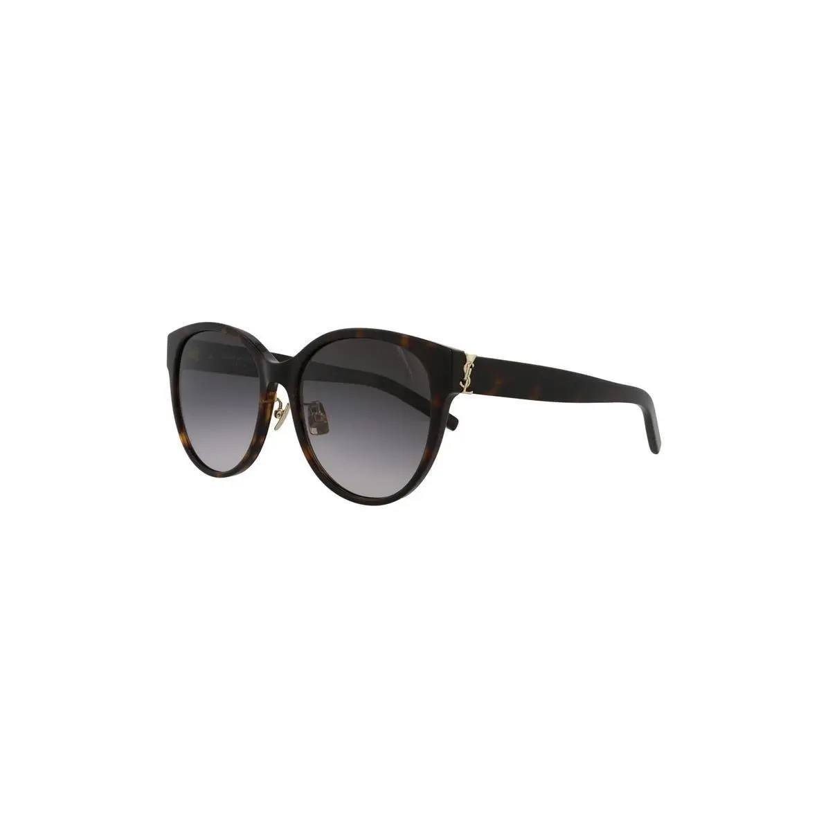 Saint Laurent Women 57mm Round Sunglasses Havana Havana Grey