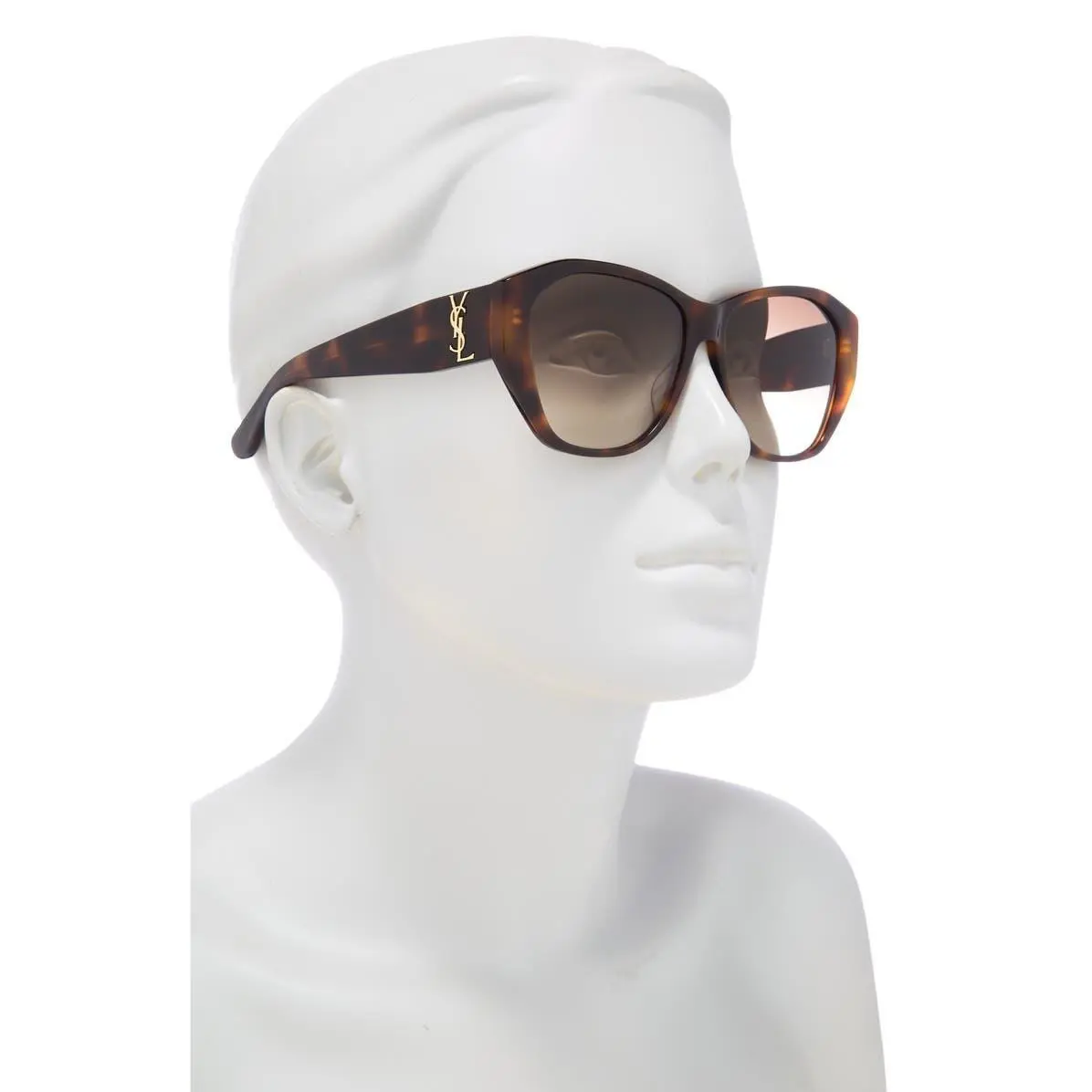 Saint Laurent Women 56mm Gradient Square Sunglasses Shiny Medium H