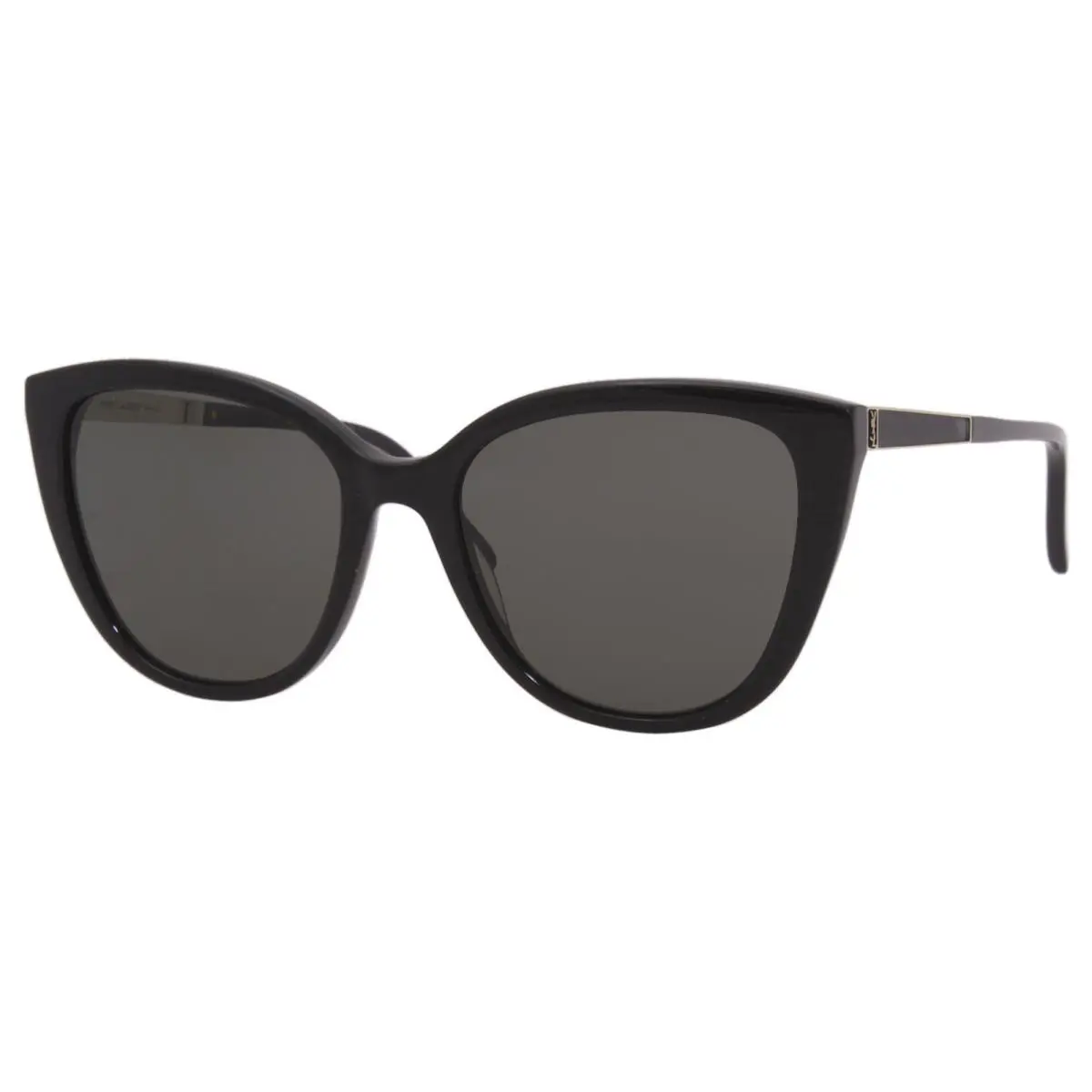 Saint Laurent SL-M70 002 Sunglasses Women`s Black-gold/grey Lenses Cat Eye 55mm