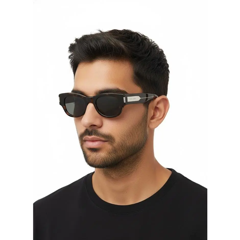 Saint Laurent Women 49mm Cat Eye Sunglasses Havana Crystal Grey