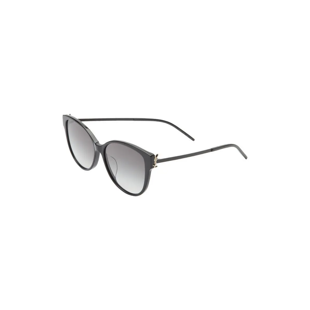 Saint Laurent Men 56mm Round Sunglasses Black Black Smoke