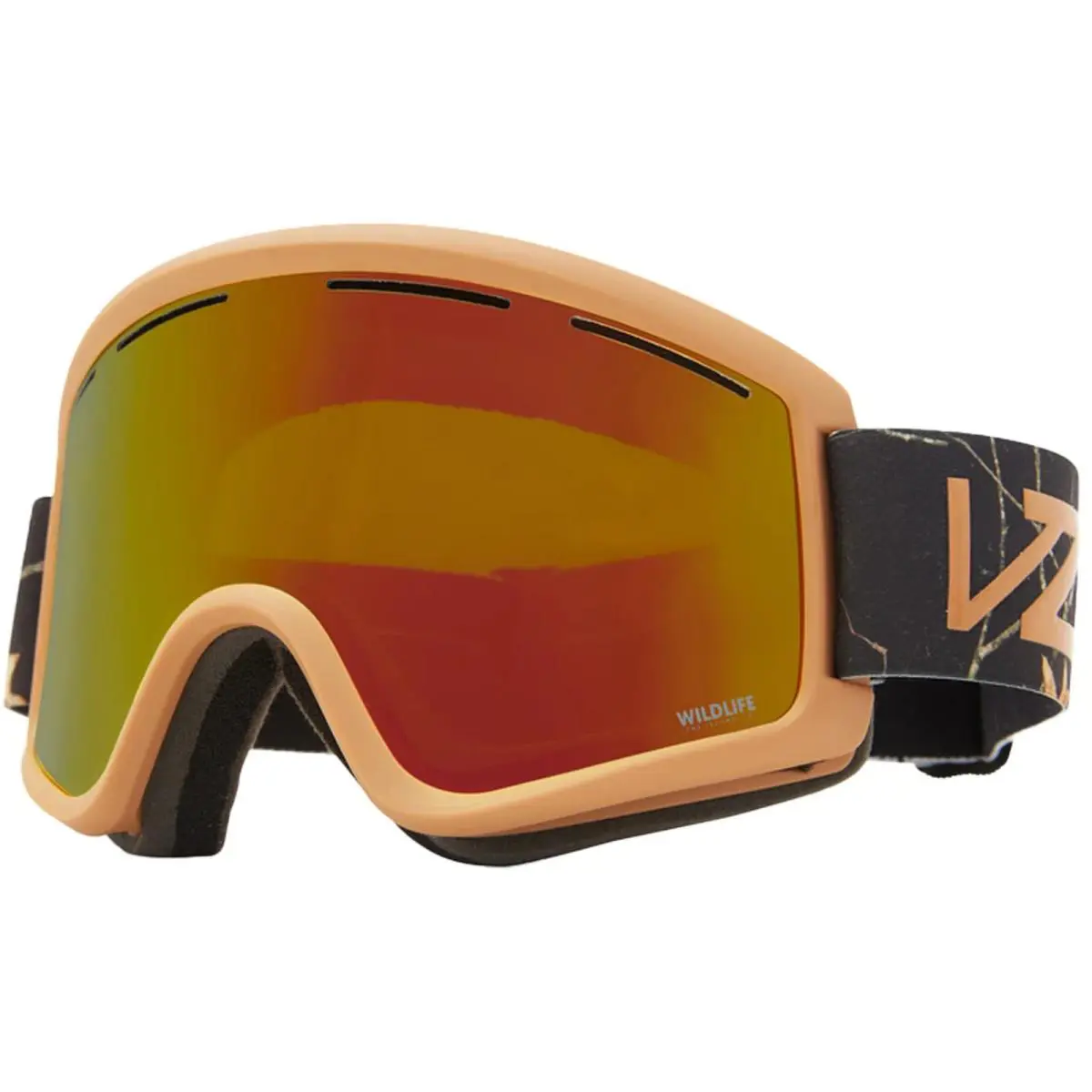 Vonzipper Adult Cleaver Snow Mossy Collab Satin/black Fire Chrome OS Goggles