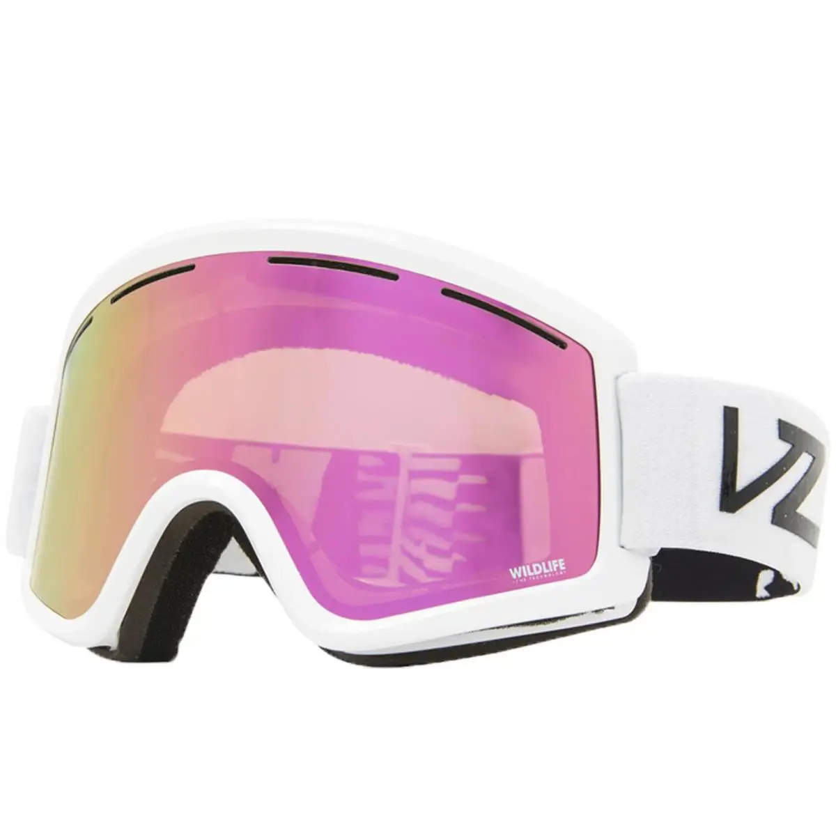 Vonzipper Adult Cleaver Snow White/smoke Pink Chrome One Size Goggles