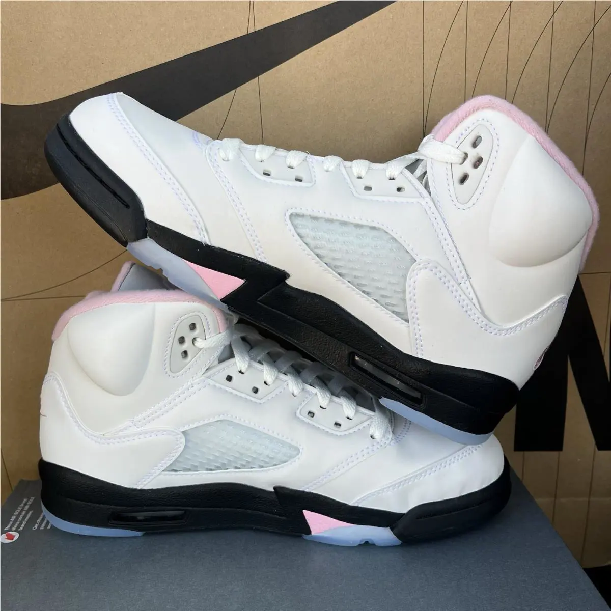 Nike shoes - Air Jordan 5 - Air - HQ7980-102 - White/Medium Soft Pink/Black 1