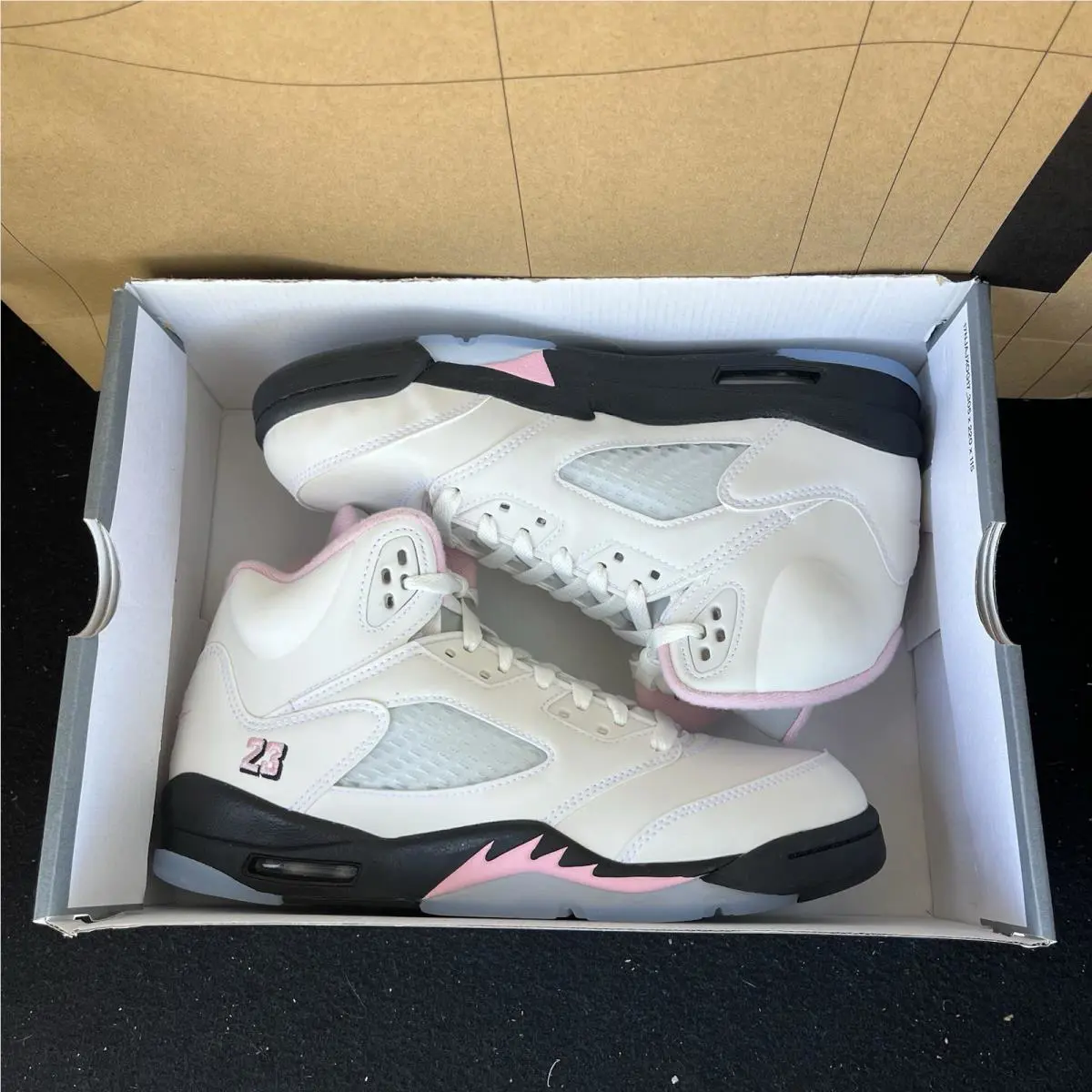 Nike shoes - Air Jordan 5 - Air - HQ7980-102 - White/Medium Soft Pink/Black 6