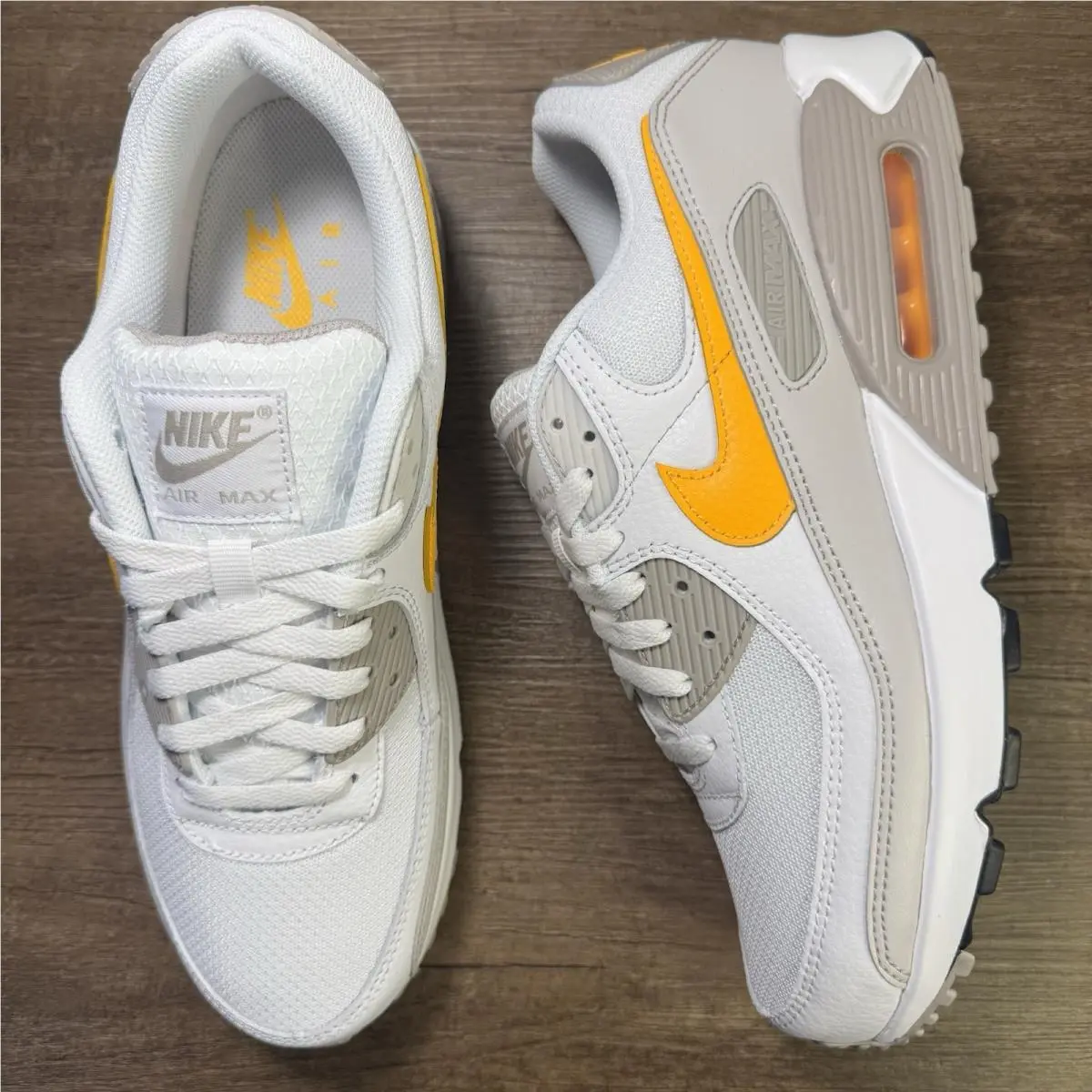 Nike Air Max 90 ‘grey/laser Orange’ Men’s Size 9 DM0029-119 No Lid