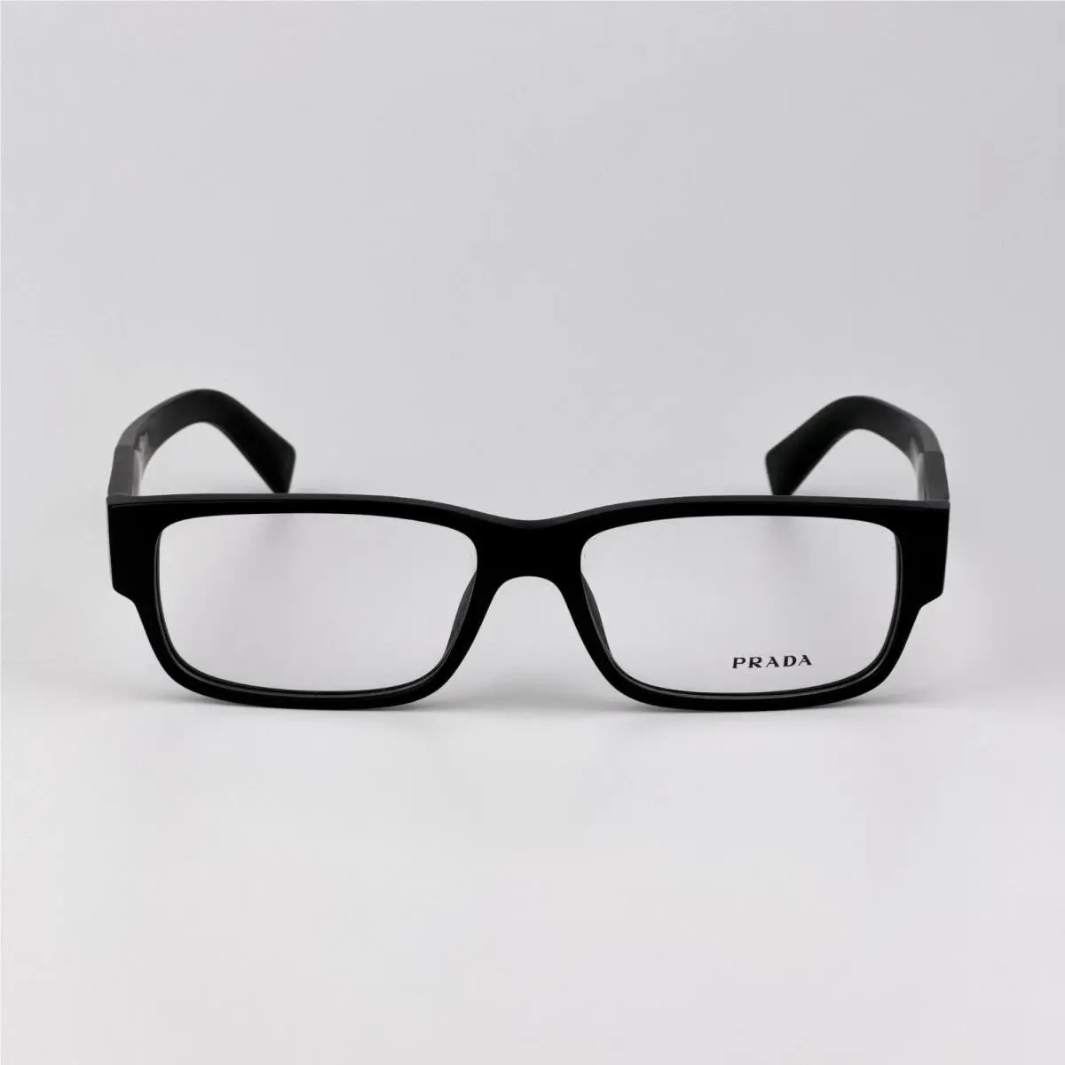 Prada Men Eyeglasses Matte Black Clear Rectangle PRB09V 12P1O1