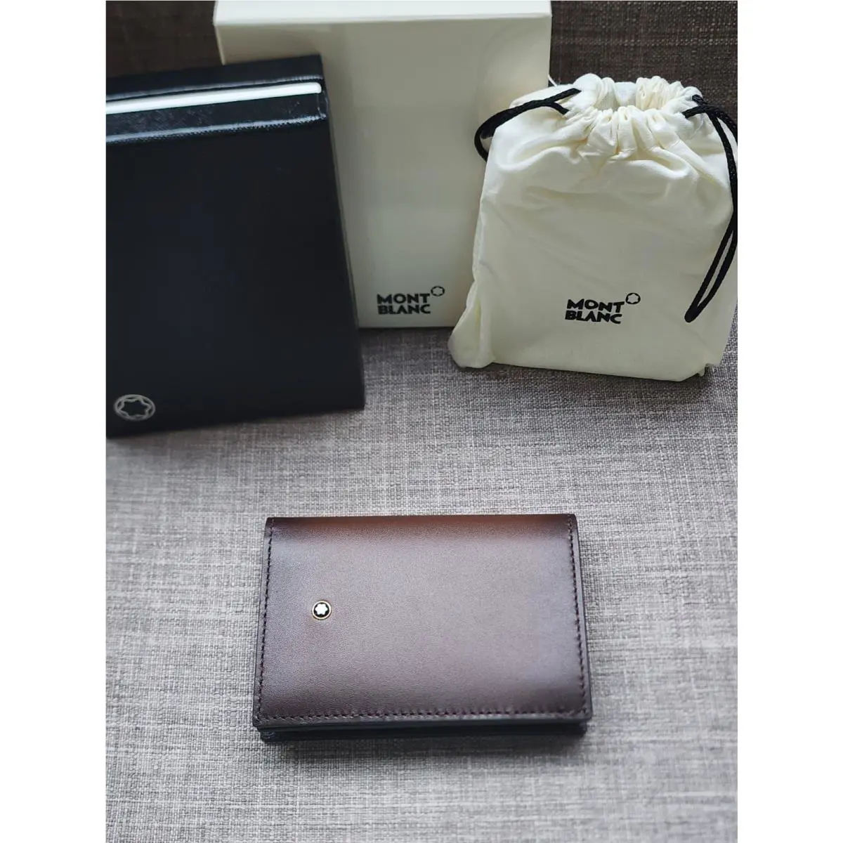 Montblanc Meisterstuck Sfumato Bifold Brown Leather Card Holder 113167