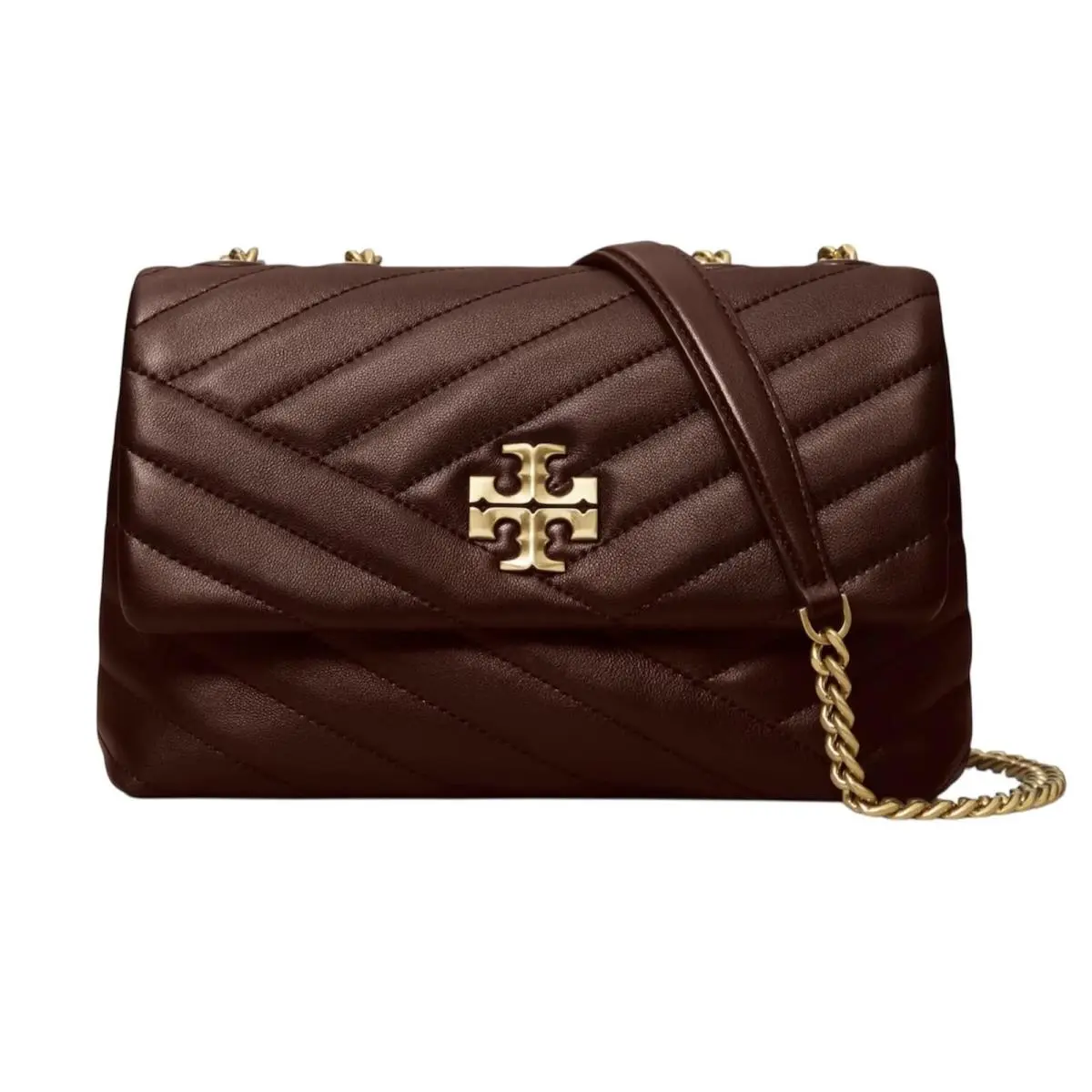 Tory Burch Women`s Small Kira Chevron Convertible Shoulder Bag Tempranillo - Meroon, Exterior: Meroon