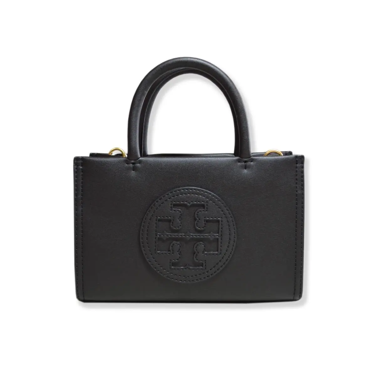 Womens Black Ella Bio Leather Tote Handbag Purse 19965-1 by Tory Burch