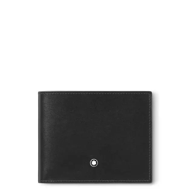 Montblanc Meisterstuck Leather 6cc Wallet In Black MB198308
