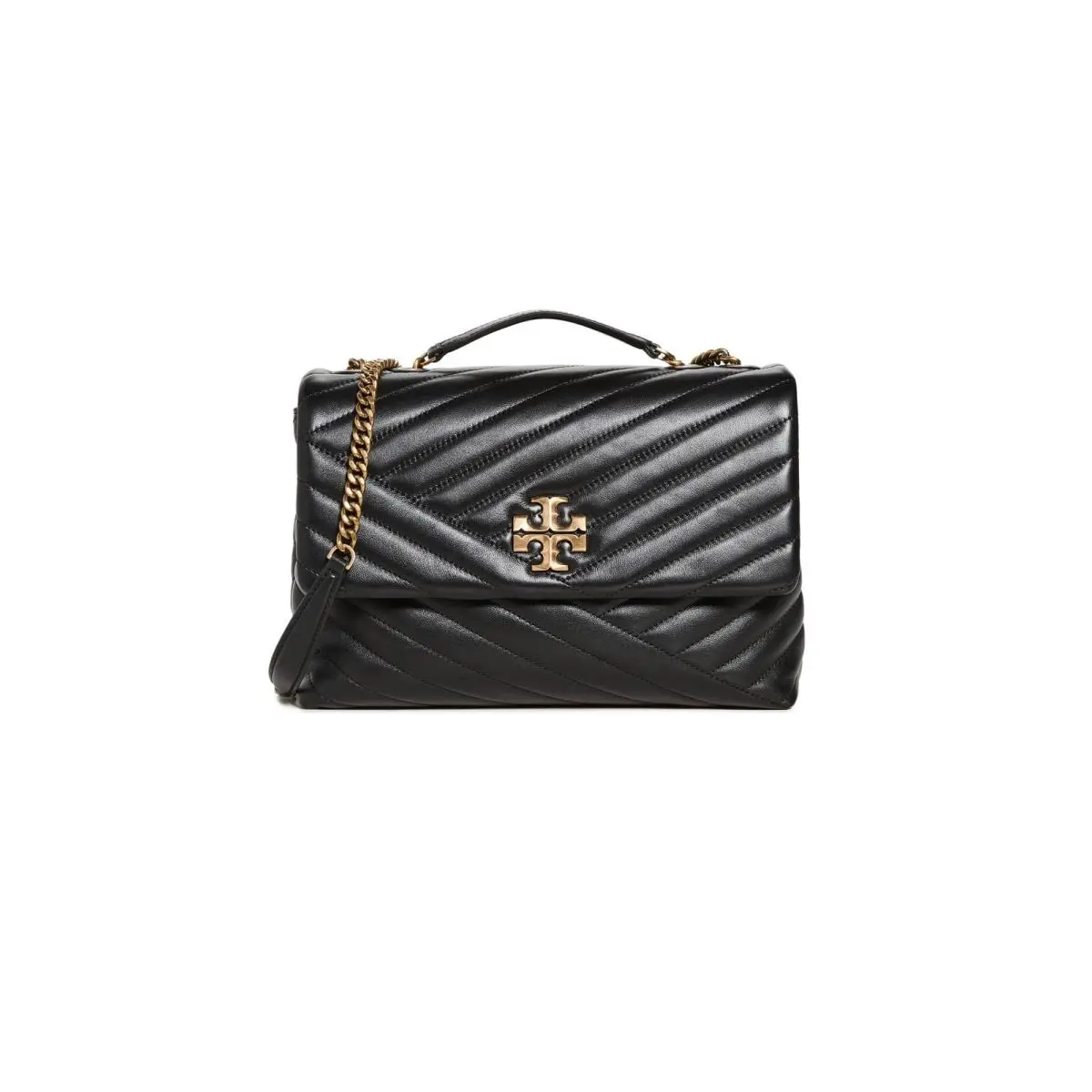 Tory Burch Women`s Kira Chevron Convertible Shoulder Bag Black One Size