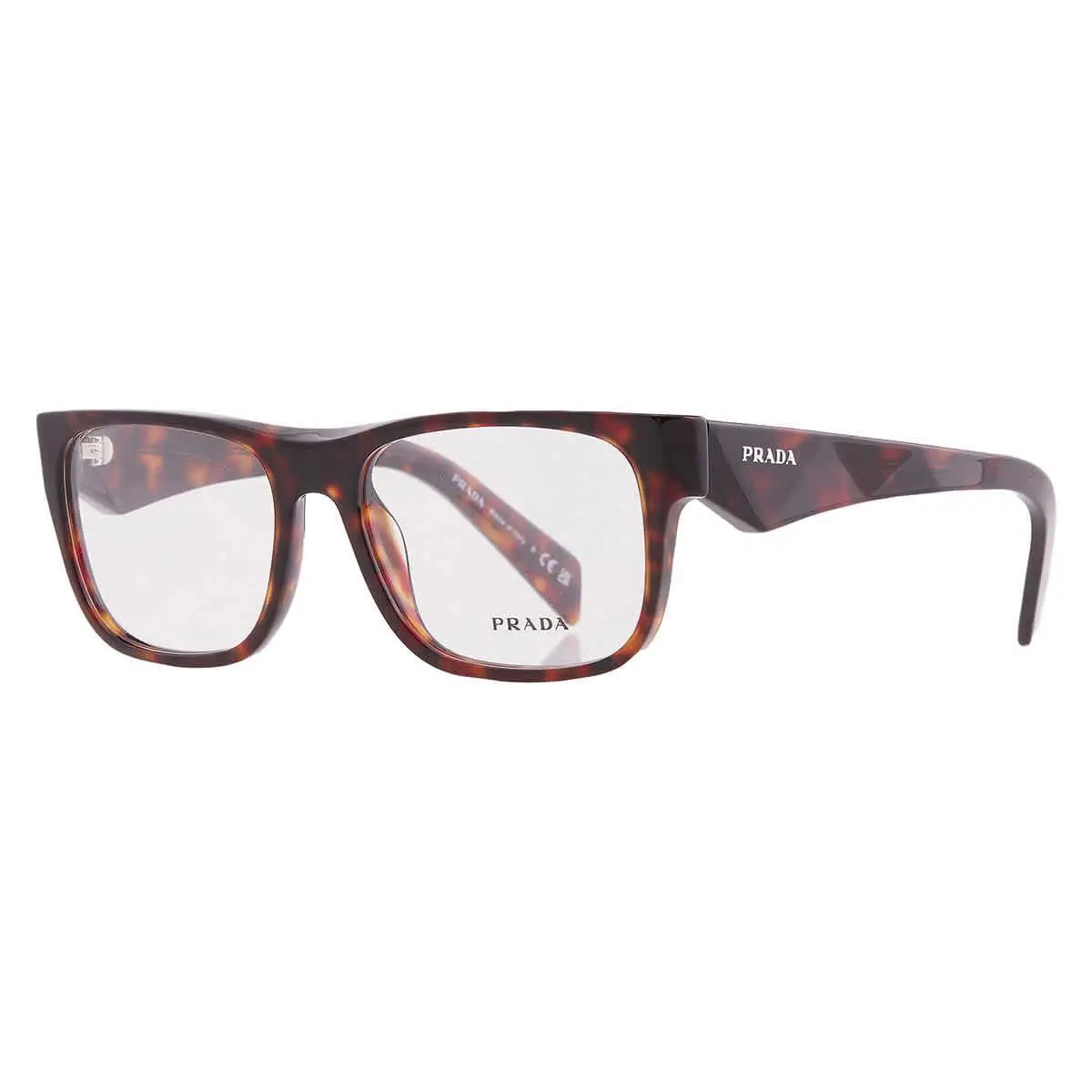 Prada Demo Rectangular Men`s Sunglasses PR 22ZV 17N1O1 55 PR 22ZV 17N1O1 55