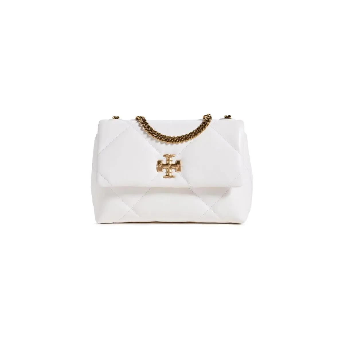 Tory Burch Women`s Small Kira Diamond Convertible Shoulder Bag Blanc White