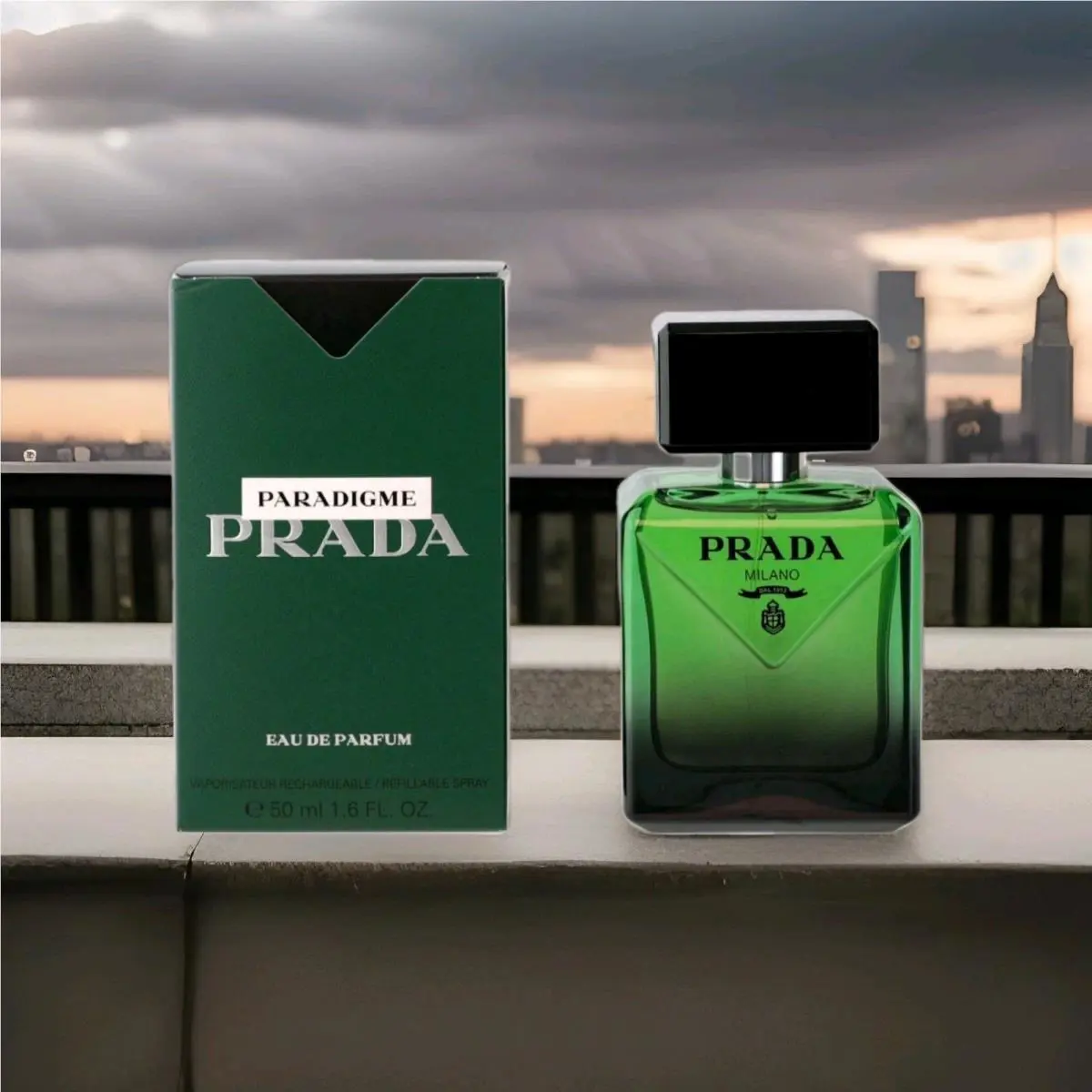 Prada Paradigme Eau De Parfum Refillable Spray For Men 1.6 Ounce