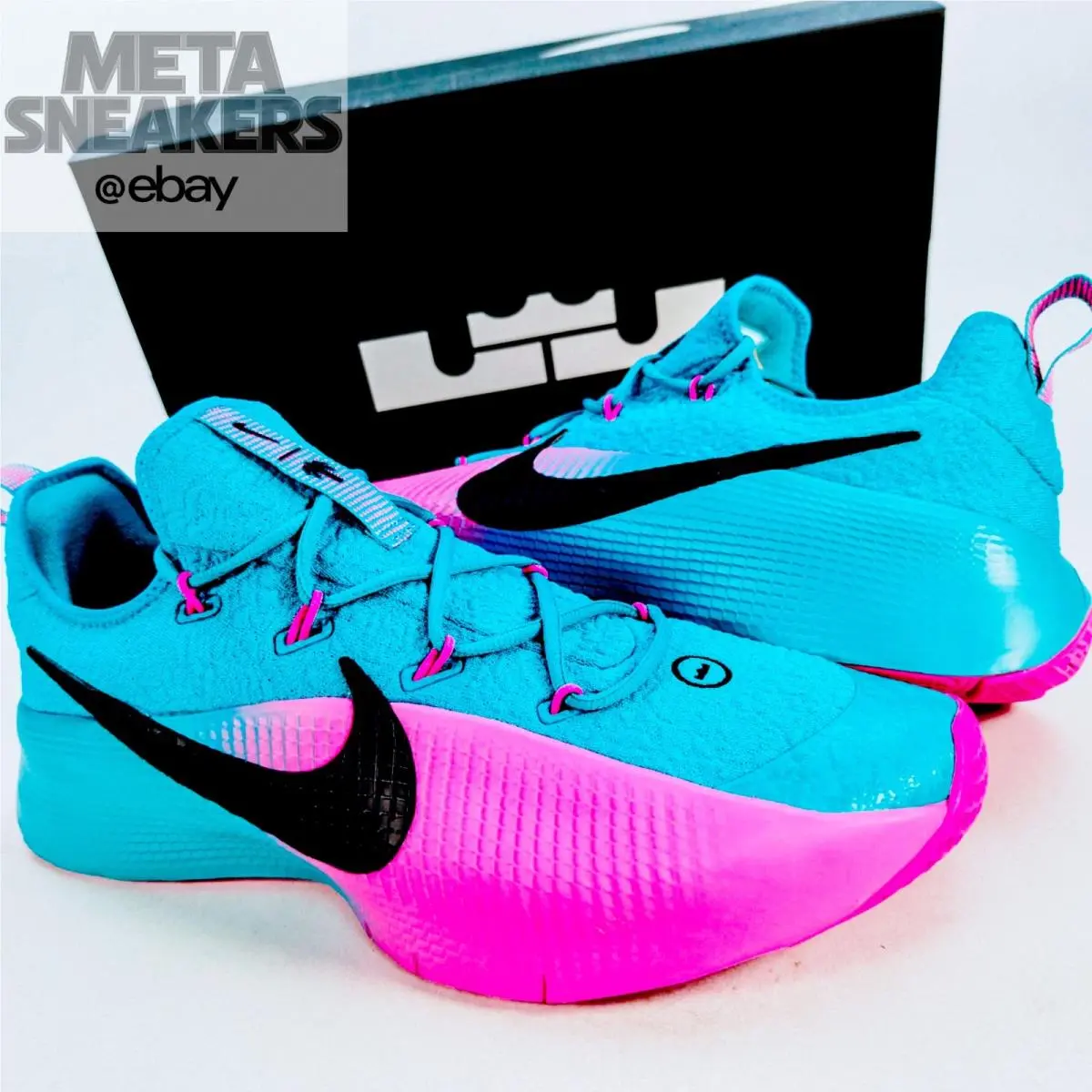 Nike Lebron TR1 US 14 Men`s Pink Blue Black South Beach Training FJ6151 301