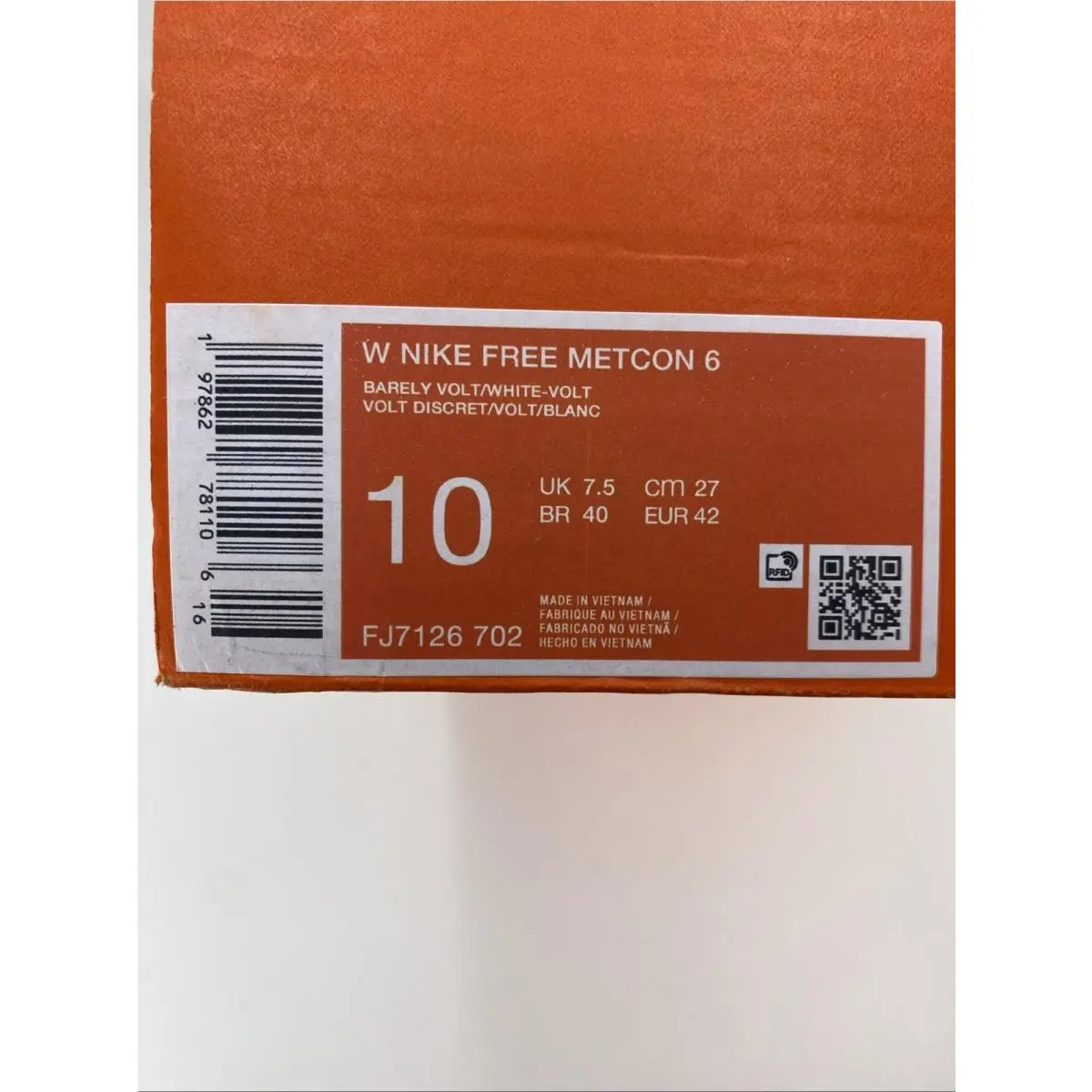 Nike shoes - Nike Free Metcon - Free Metcon - FJ7126 702 - Barely Volt/White-Volt (UPC: 197862781106) 8