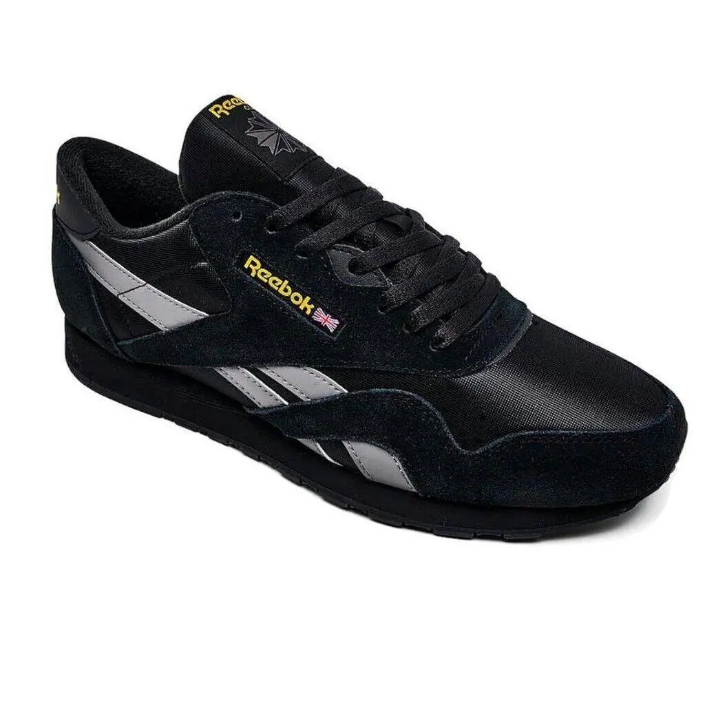 Reebok shoes - Reebok Classic Nylon - Classic Nylon - Black, Manufacturer: Black/Grey/Yellow 10