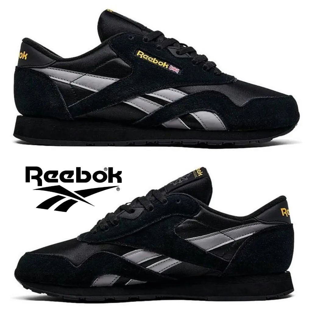 Reebok shoes - Reebok Classic Nylon - Classic Nylon - Black, Manufacturer: Black/Grey/Yellow 20
