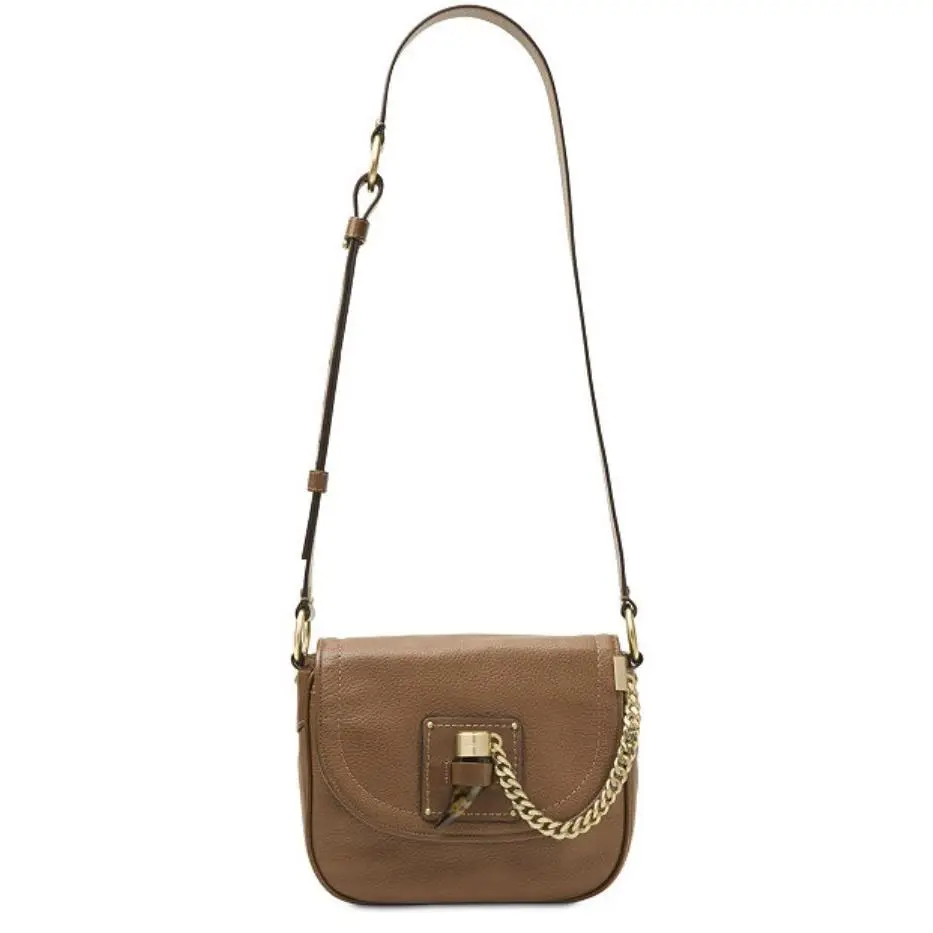 Michael Kors James MD Saddle Shoulder Crossbody Dark Caramel Bag