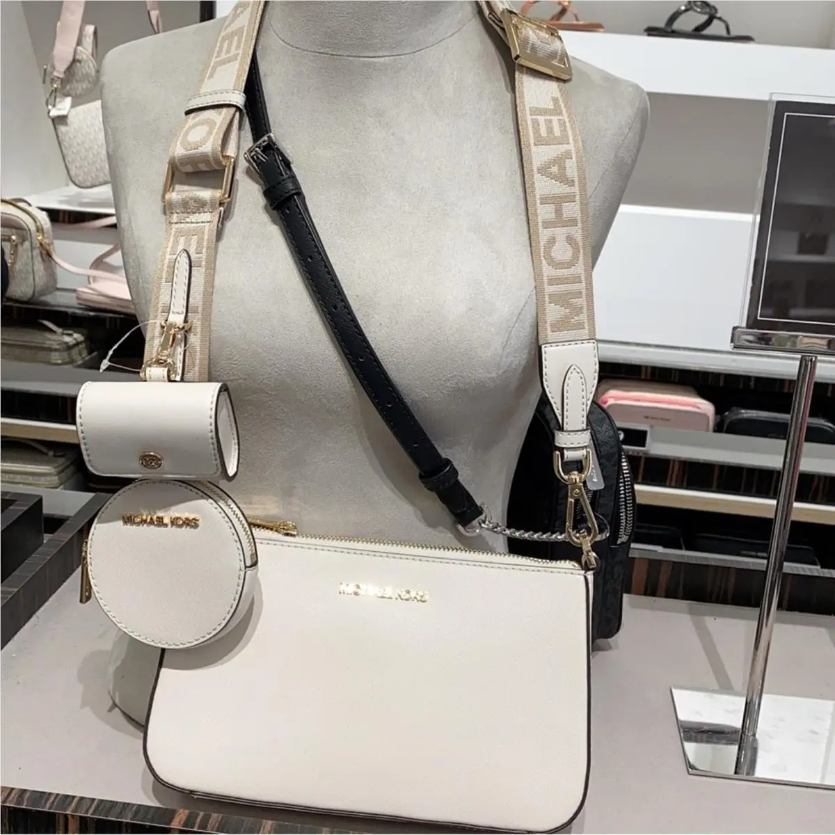 Michael Kors Jet Set Logo 3 in 1 Crossbody Bag