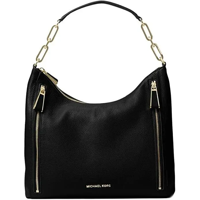 Michael Kors Matilda Large Black Leather Shoulder Bag Purse
