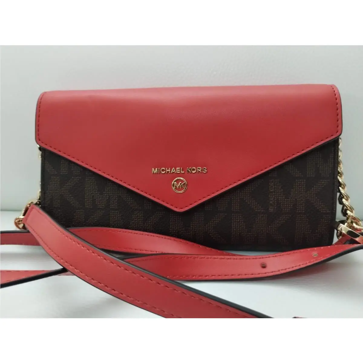 Michael Kors Jet Set Charm Travel Small Flap Clutch Crossbody Bag Purse