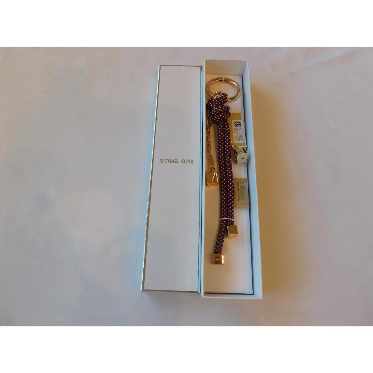 Michael Kors Charm Novelty Mulberry Speckled Cord Charm Quick Release Ring