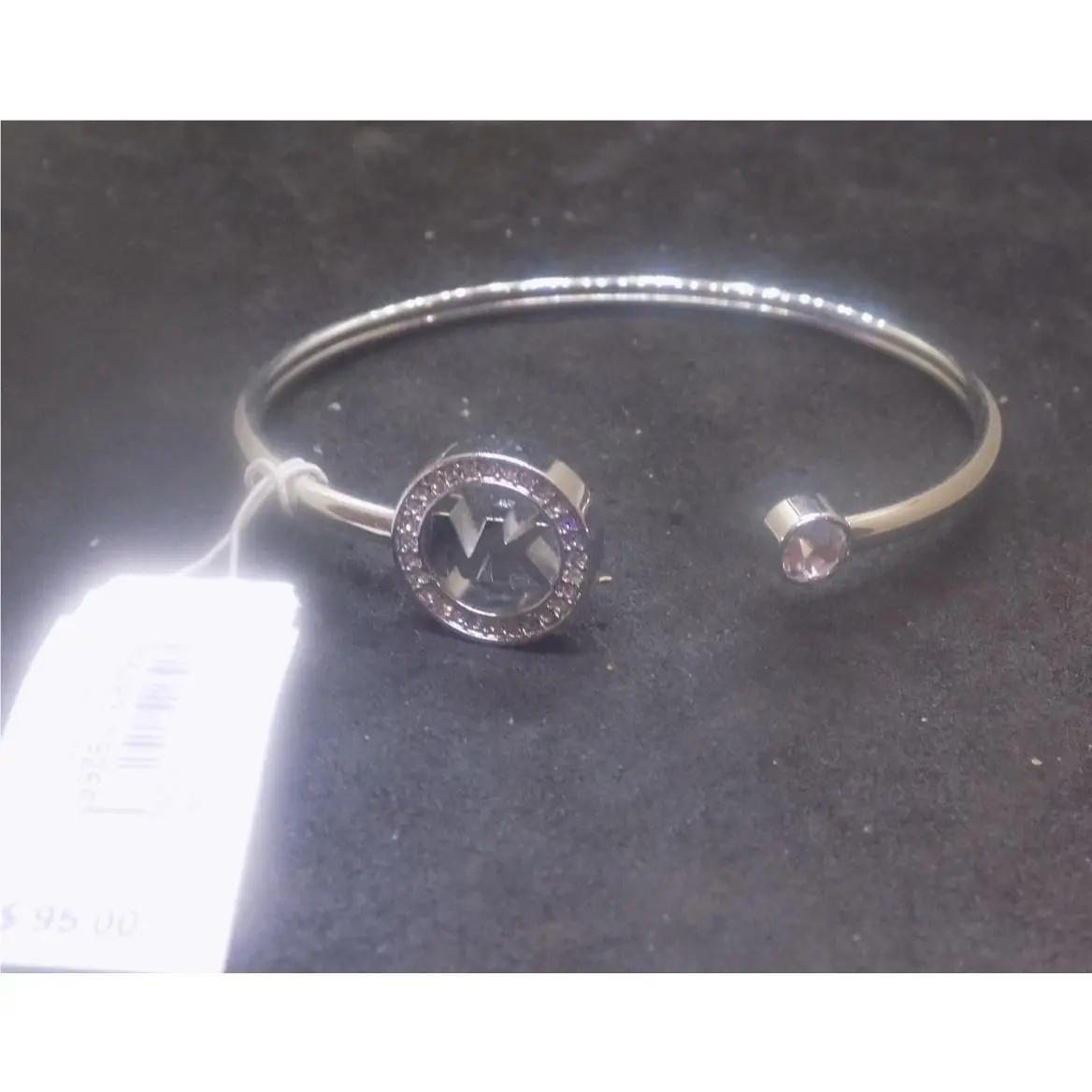 Michael Kors Silver-tone Cuff Bracelet Pave Crystal 530