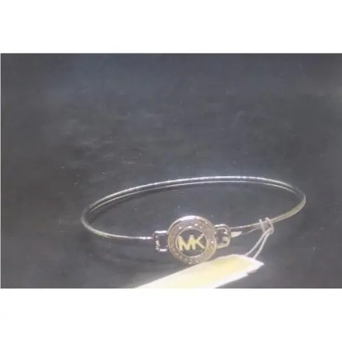 Michael Kors Silver-tone Bangle Bracelet Pave Crystal 530