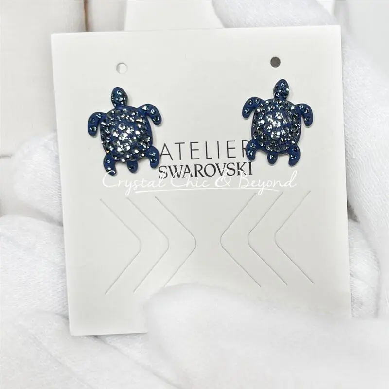 Swarovski Mustique Sea Life Turtle Earrings Blue 5533748