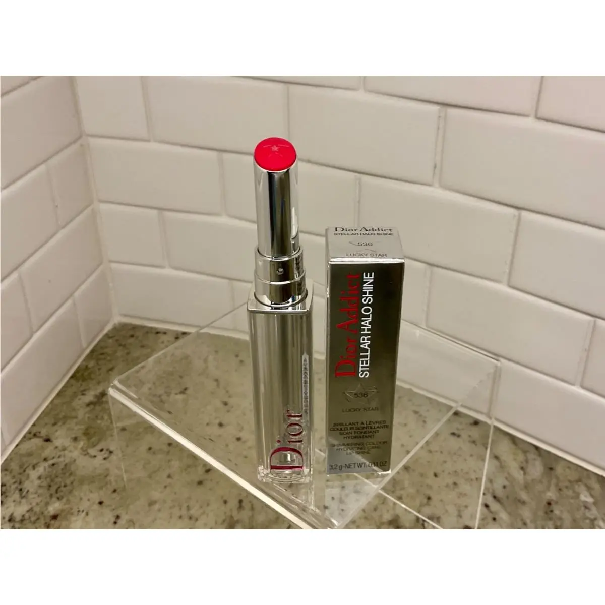 Addict Stellar Halo Shine Lipstick 536 LUCKY STAR-W/BOX by Dior