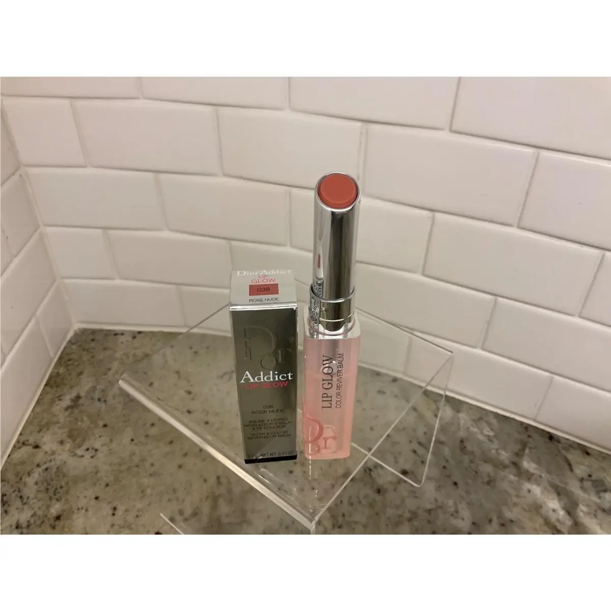 Addict Lip Glow Lip Balm 038 ROSE NUDE-W/BOX by Dior