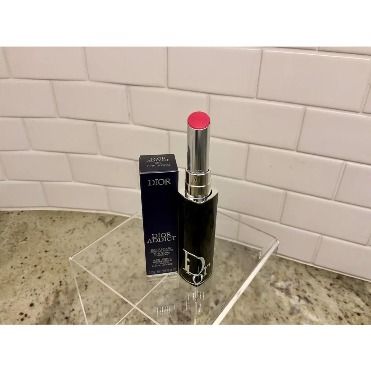 Addict Shine Lipstick Intense Color Hydrating Floral Lip Care 682 PINK BLOOM by Dior