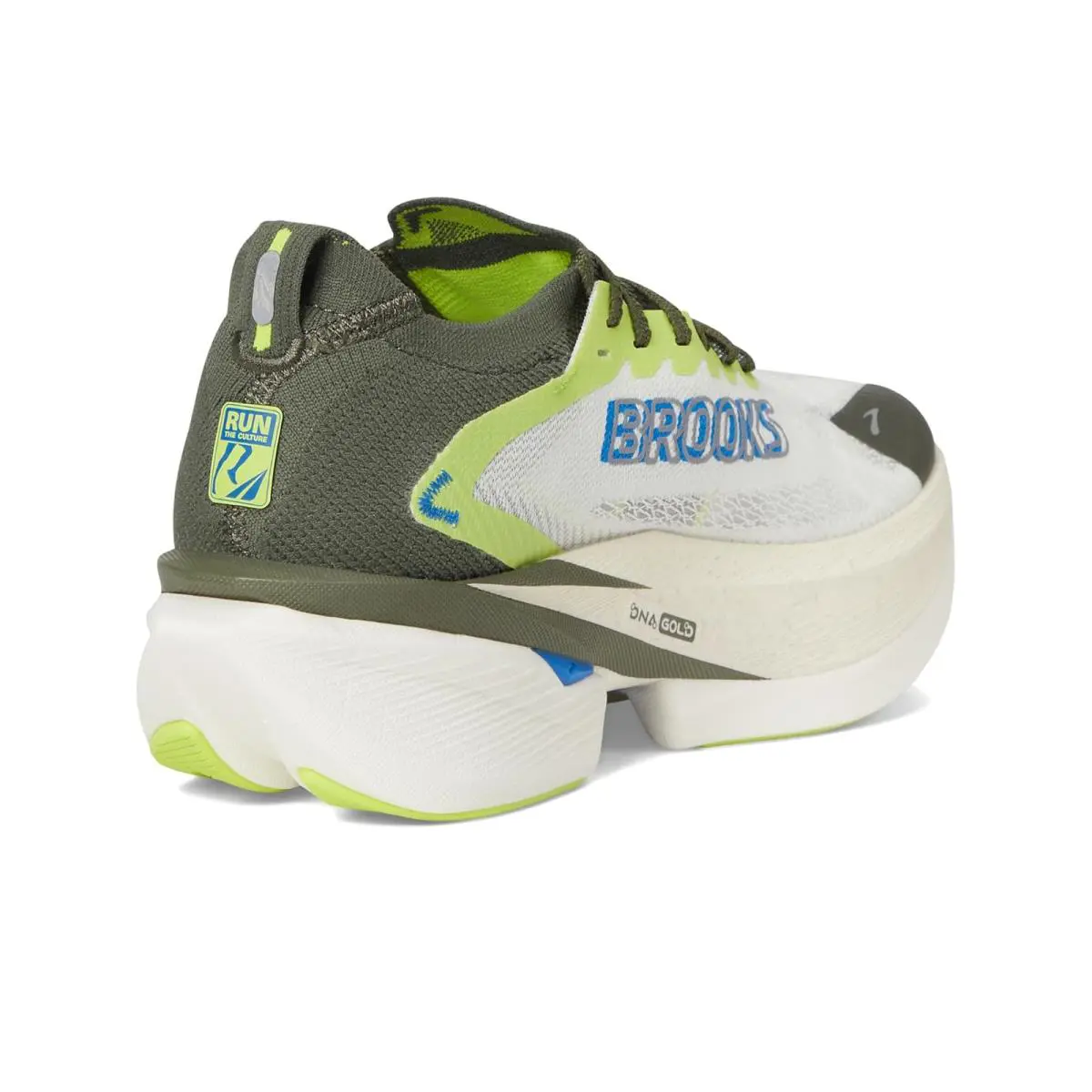 Brooks shoes - Blanc/Acid Lime/Blue 3