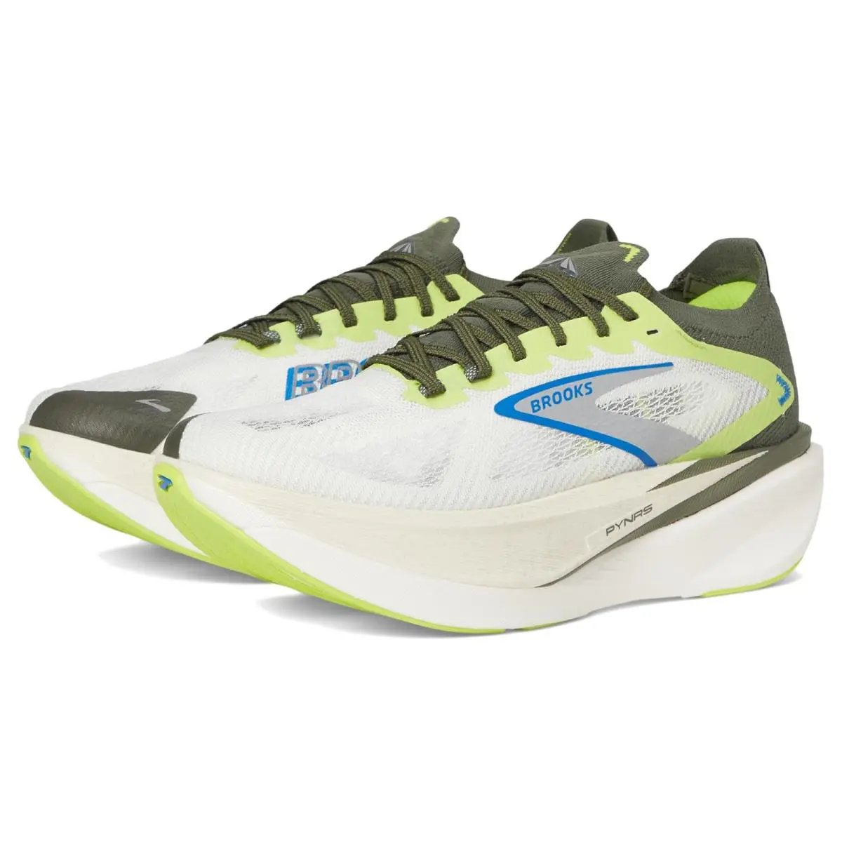 Brooks shoes - Blanc/Acid Lime/Blue 6