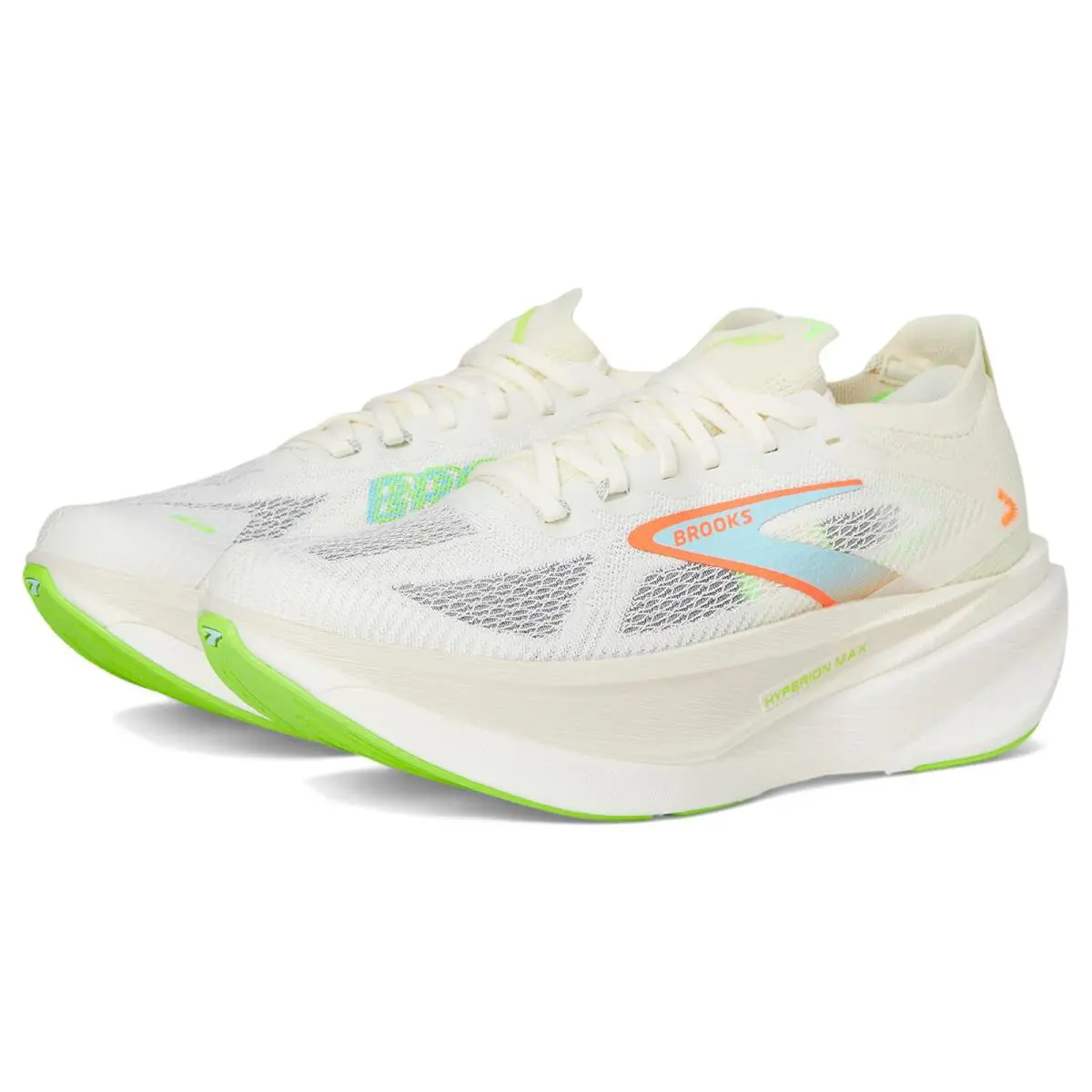 Brooks shoes - Blanc/Acid Lime/Blue 13
