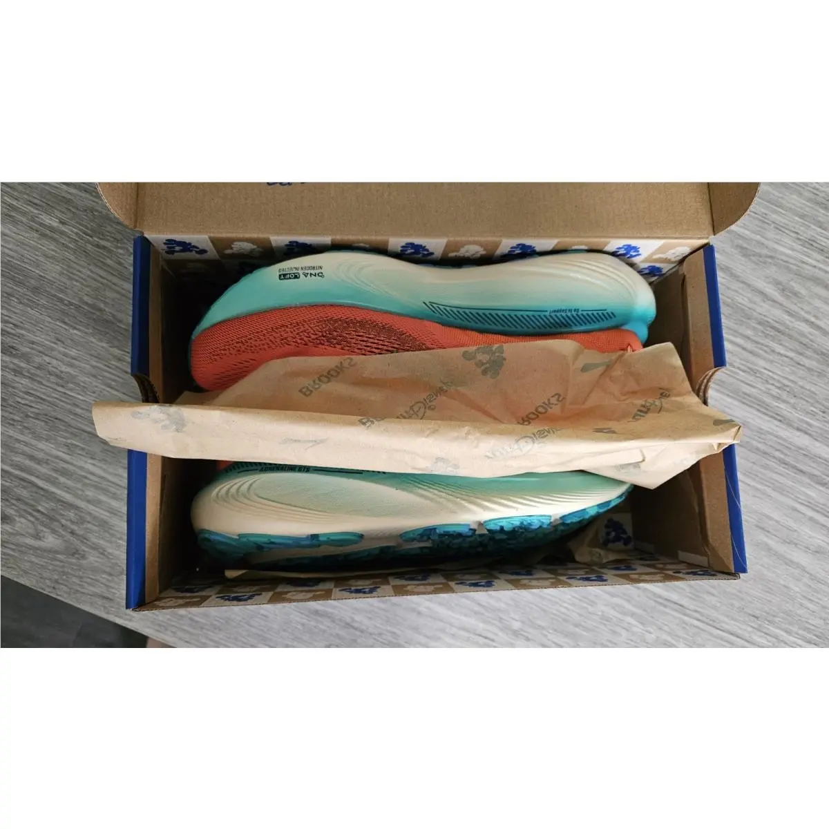 Brooks shoes - Adrenaline GTS 25 - Adrenaline GTS - 120548 1B 873 - Orange And Teal (UPC: 0195394924695) 6