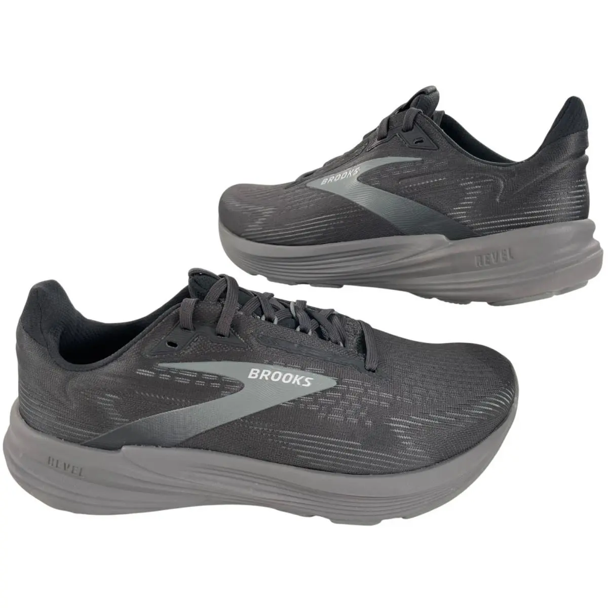 Brooks Revel 8 Running Athletic Shoes Primer/blackened Pearl Men`s Sz 8 Wide