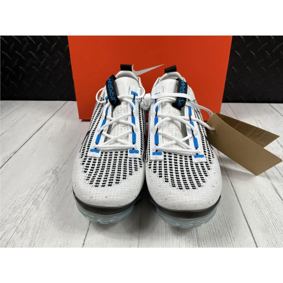 Nike shoes - Nike Air Vapormax 2021 FK (GS) - DB1550-101 - White, Photo Blue-Black, Manufacturer: 101 (UPC: 0195870307790) 2