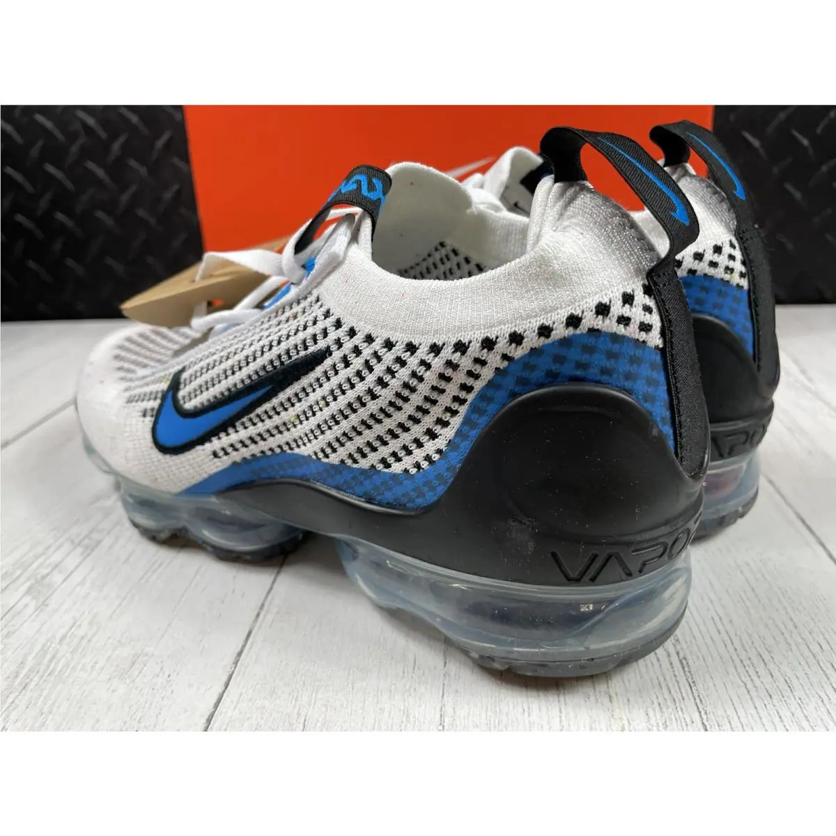 Nike shoes - Nike Air Vapormax 2021 FK (GS) - DB1550-101 - White, Photo Blue-Black, Manufacturer: 101 (UPC: 0195870307790) 6