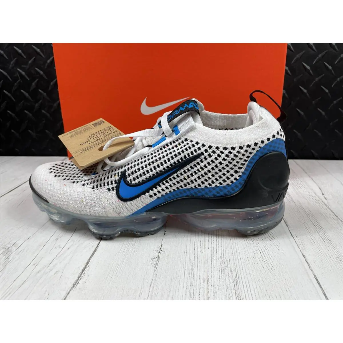 Nike shoes - Nike Air Vapormax 2021 FK (GS) - DB1550-101 - White, Photo Blue-Black, Manufacturer: 101 (UPC: 0195870307790) 7