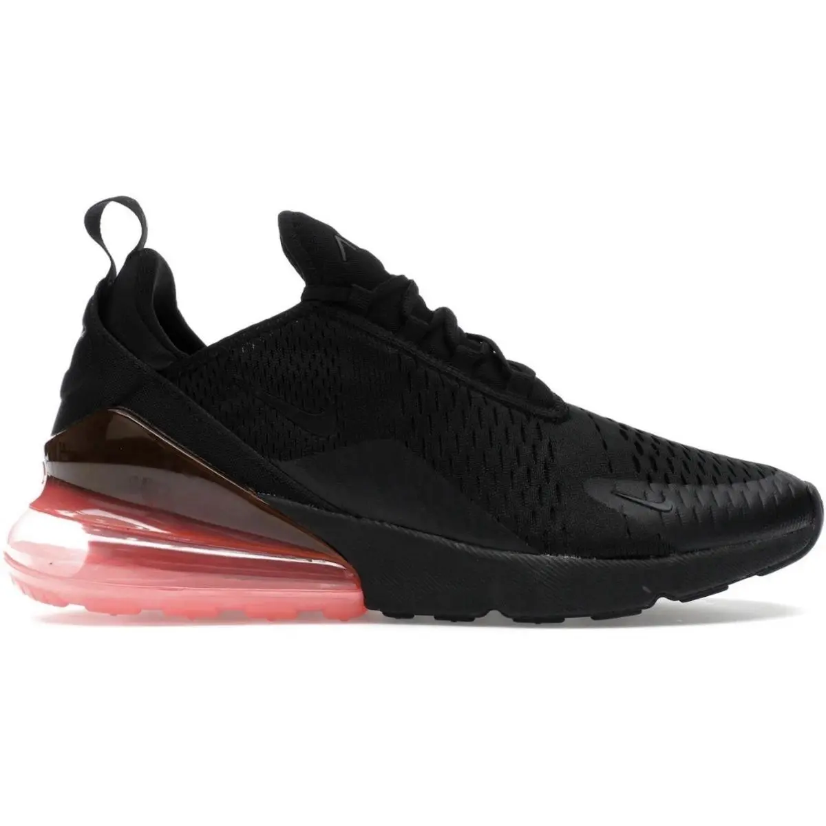 Mens Size 8 Nike Air Max 270 Black Hot Punch Running Shoes AH8050-010